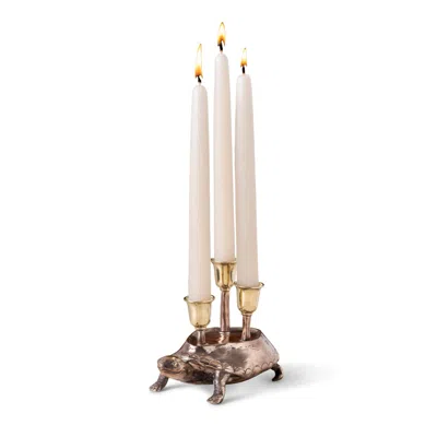 Atelier Terra Madre Gold Terragon Candle Holder With Cast Bronze Turtle