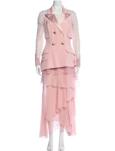 Pre-owned Atelier Versace Vintage 1993 Skirt Suit In Pink
