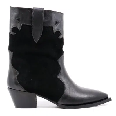 Ateliers Deka Black In Black Leather / Black Suede In Multi