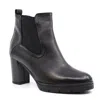 ATELIERS RUBY LEATHER ANKLE BOOTIE IN BLACK