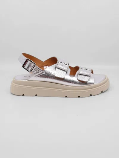 Ateliers Women's Candace Metallic Leather Sandals In Silver