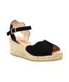 Ateliers Women's Oasis Wedge Sandal In Black In Black