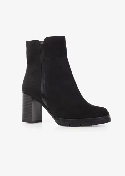 Ateliers Women's Raila Heeled Boot In Black Suede
