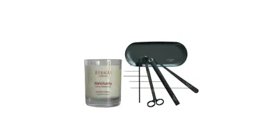 Atenai London Neutrals  Sanctuary Candle & Candle Care Set Gift Set