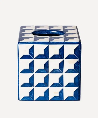 Aterio Home Resin Tissue Box In Blue