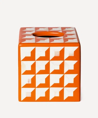 Aterio Home Resin Tissue Box In Orange