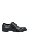 A.TESTONI A. TESTONI MAN LACE-UP SHOES BLACK SIZE 7.5 CALFSKIN