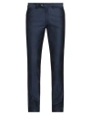 A.testoni Testoni Man Pants Navy Size 38 Cotton, Silk In Navy Blue
