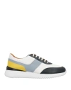 A.testoni A. Testoni Man Sneakers Midnight Blue Size 12 Calfskin, Textile Fibers In Blue