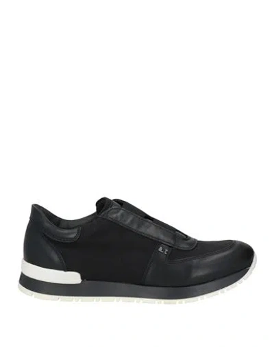 A.testoni A. Testoni Woman Sneakers Black Size 5 Calfskin, Textile Fibers