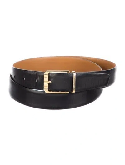 Pre-owned A.testoni Leather Belt In Black