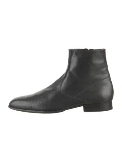 Pre-owned A.testoni Leather Boots In Black