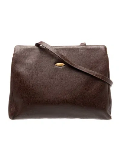 Pre-owned A.testoni Leather Crossbody Bag Vintage In Brown