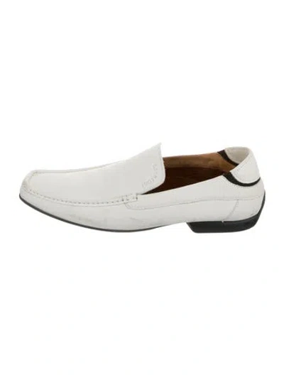 Pre-owned A.testoni Leather Drivers In White
