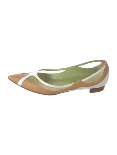 Pre-owned A.testoni Leather Flats In Green