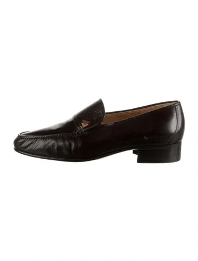 Pre-owned A.testoni Leather Loafers In Brown