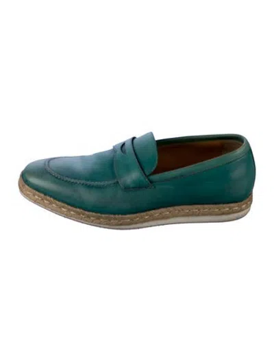 Pre-owned A.testoni Leather Loafers In White