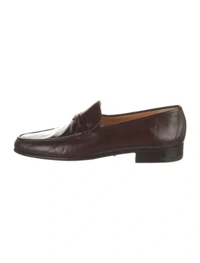 Pre-owned A.testoni Leather Monk Straps In Brown