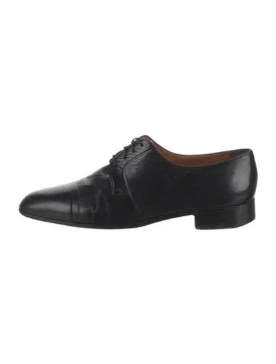 Pre-owned A.testoni Leather Oxfords In Black