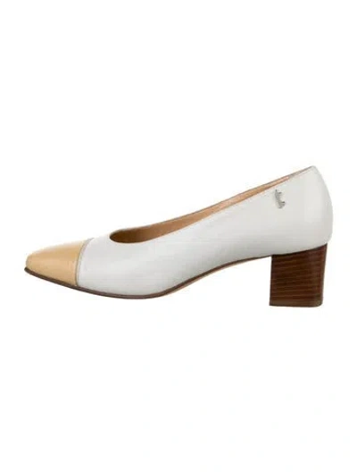 Pre-owned A.testoni Leather Pumps In White