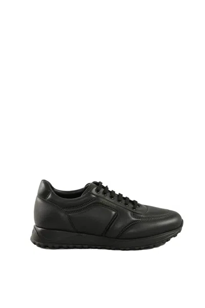 A.testoni Leather Sneakers - Black