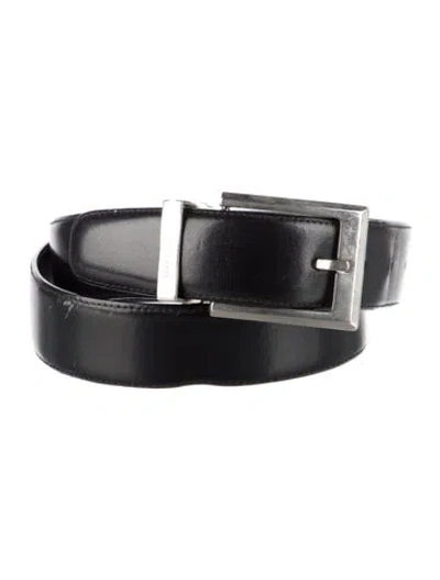 Pre-owned A.testoni Leather Waist Belt In Black