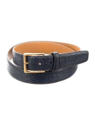 Pre-owned A.testoni Leather Waist Belt In Blue