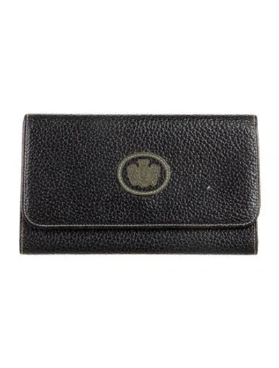Pre-owned A.testoni Leather Wallet In Black
