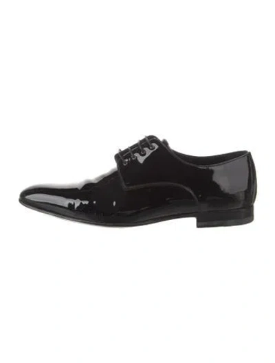 Pre-owned A.testoni Patent Leather Derby Shoes In Black