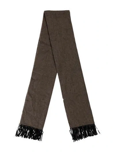 Pre-owned A.testoni Scarf In Black/brown