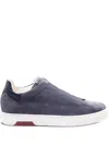 A.testoni Slip-on Suede Sneakers In Gray