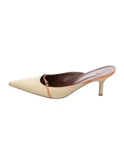 Pre-owned A.testoni Suede Mules In Pink