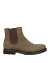 A.testoni A. Testoni Man Ankle Boots Khaki Size 7.5 Calfskin In Beige