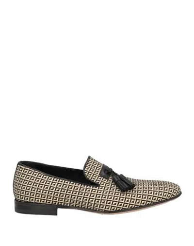 A.testoni Testoni Man Loafers Gold Size 6.5 Soft Leather, Textile Fibers