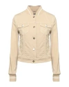 A.testoni Testoni Woman Denim Outerwear Sand Size 4 Cotton, Elastane In Beige