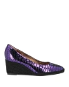 A.testoni A. Testoni Woman Espadrilles Purple Size 8.5 Soft Leather In Purple