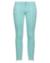 A.testoni Testoni Woman Jeans Light Green Size 10 Cotton, Elastane