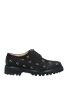 A.testoni A. Testoni Woman Lace-up Shoes Black Size 6.5 Soft Leather In Black
