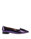 A.testoni A. Testoni Woman Ballet Flats Purple Size 6.5 Soft Leather In Purple