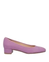 A.testoni Testoni Woman Pumps Antique Rose Size 5.5 Soft Leather, Textile Fibers In Pink