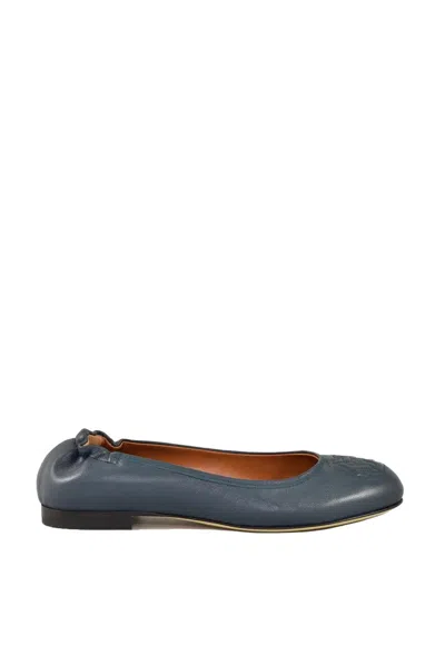 A.testoni Women's Ballerinas - Blue In Gray