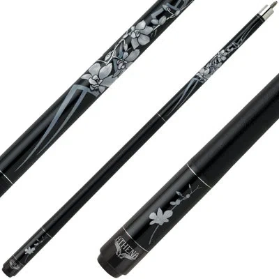Athena Ath32 Notes/silhouette Pool Cue Billiard Stick Billiards Cues In Black;silver