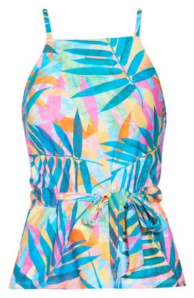 ATHENA ATHENA BELTED HIGH NECK TANKINI TOP 