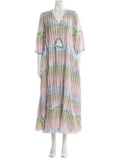 Pre-owned Athena Procopiou Printed Long Dress W/ Tags In Multi