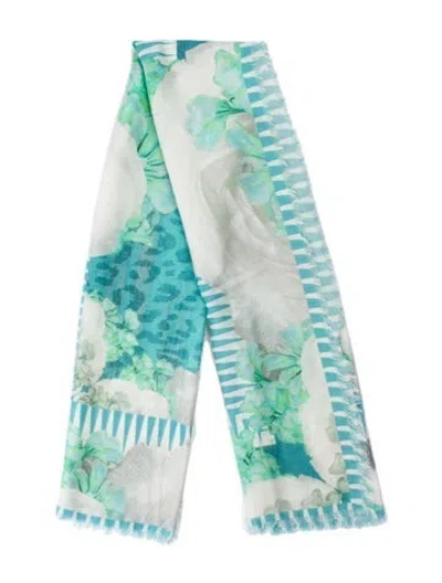 Pre-owned Athena Procopiou Printed Scarf In Blue