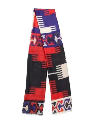 Pre-owned Athena Procopiou Printed Scarf In Purple