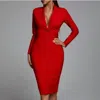 Athina Jilly Bandage Dress In Red In Red
