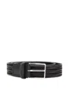Athison Woven Pin-buckle Belt In Black