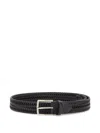 Athison Woven Pin-buckle Belt In Black
