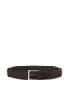 Athison Woven Pin-buckle Belt In Brown